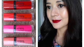 Bourjois Rouge Velvet Review amp Lip Swatches Reuploaded [upl. by Akined155]