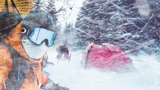 Highlights Version  Winter Camping in a Snow Storm BLIZZARD Solo Tent Camp in the North [upl. by Amiel]