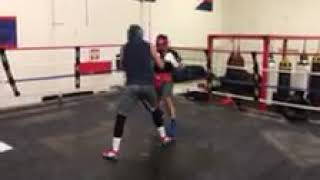 Rolando Romero knocks out Nick Diaz in Sparring [upl. by Raeann585]