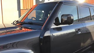 New Land Rover defender 2020 gloss black snorkel intake how to install Part 1 Kodeedition L663 [upl. by Lrat]