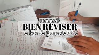 bac de français  comment bien réviser l’écrit  📝 [upl. by Steffi]