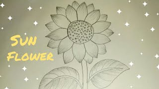 How to draw a Sunflower  Easy step by step [upl. by Cima]