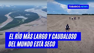 DE PARAÍSO A DESIERTO Así se ve la extrema sequía del río amazonas [upl. by Enia]