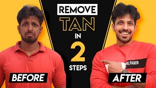 DETAN IN 2 STEPS  Tan Removal Face Mask Best Sunscreen  Men amp Women [upl. by Nico683]