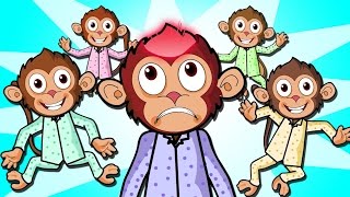 Five Little Monkeys Jumping On The Bed  Nursery Rhymes For Children  SRGMs [upl. by Calli]