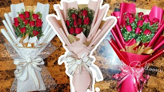 Simple Flower Rose Bouquet Tutorial [upl. by Rory546]