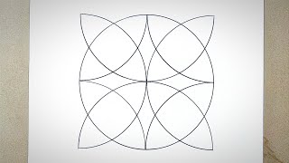 How to draw Easy Geometric Pattern  Simple Geometric Pattern By Compass and Scale  learnart [upl. by Telrats]