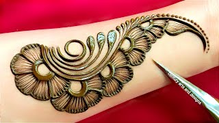 Very beautiful stylish front hand mehndi design  easy mehndi design  mehndi ka design  mehndi [upl. by Carlin205]