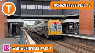 MCmatser989 Vlog 15 Wentworthville part 1  Video features Trains on the T5 Wentworthville 4524 [upl. by Ilatan644]