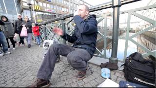 Dave Crowe Beatboxing In Gothenburg 2 [upl. by Yrret]