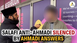 Salafi AntiAhmadi Debates Ahmadi Answers at Sunni Muslim Convention l Speakers Corner [upl. by Gilliam]