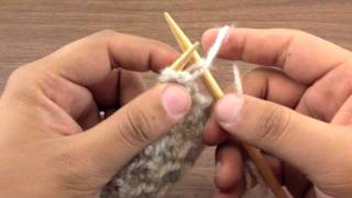 How to Knit the Make Knot Stitch English Style [upl. by Eivi]