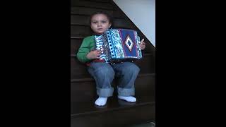 Accordion Solo  A Four year old plays the accordion organetto [upl. by Essa]