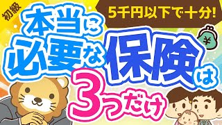 第133回【5000円以上は払いすぎ？】本当に必要なおすすめの保険3選【お金の勉強 初級編】 [upl. by Neelloj]