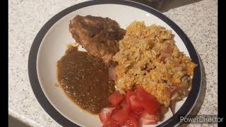 Seasoned baked chicken with carrot rice and mint gravy😋😻👅 [upl. by Cired685]