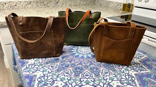 Different Prices Portland Leather Goods vs Saddleback Leather vs Amazon Leather Tote Comparison [upl. by Soalokin]