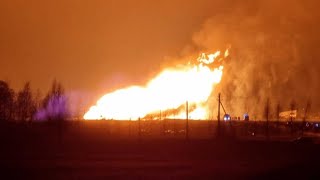 An oil pipeline exploded in Russias Rostov region  oil loading to tankers was stopped [upl. by Erastus708]