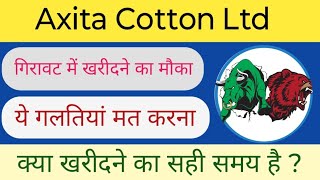 AXITA COTTAN LTD SHARE NEWS  NEXT TARGET  LATEST NEWS  STOCK ANALYSIS axitacotton nifty50 [upl. by Oler]