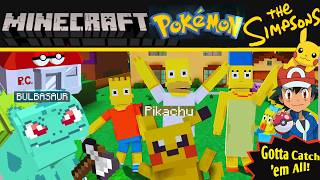 Catching Pokémon in Minecraft The Simpsons [upl. by Mook488]