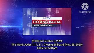 UNTV Ito Ang Balita Weekend Edition  Audio Streaming October 6 2024  500pm [upl. by Ramiah]