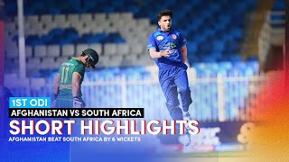 Short Highlights  Afghanistan vs South Africa  1st ODI  AFG v SA  ACB  Sharjah [upl. by Aslehc628]