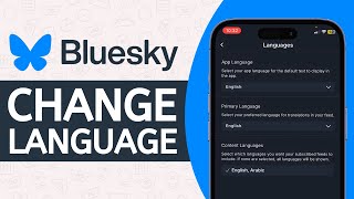 How to Change Language on Bluesky Social  Full Guide [upl. by Dorice]