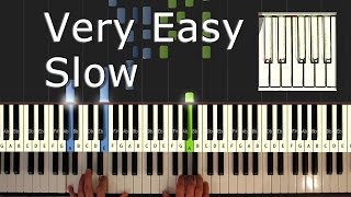 Für Elise  Piano Tutorial Easy SLOW  How to play Für Elise synthesia [upl. by Nirre397]