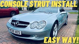 Mercedes SL R230 PART 3 Easy way to replace repair centre console strut on a SL350 500 55 65 AMG [upl. by Floria]