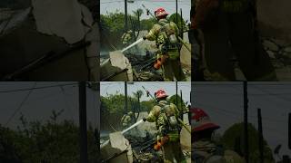 Fire Fighters extinguish home destroyed by Squatters shorts documentary fire firefighter squat [upl. by Ralfston517]