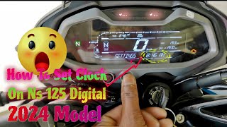 how to set clock time on ns 2024 new model 🤯 youtubevideo ns bikes [upl. by Ael]