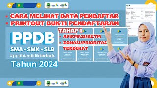 CARA CETAK TANDA BUKTI PENDAFTARAN PPDB JABAR 2024 [upl. by Effie89]