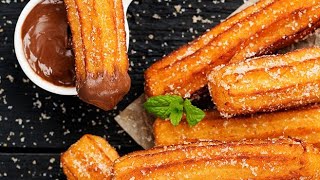 VOICI COMMENT FAIRE DES CHURROS À LA MAISON SANS MACHINE☕️ les chichis [upl. by Nyllewell]