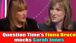 Minister Sarah Jones was left completely speechless as Question Times Fiona Bruce mocked her [upl. by Denys]