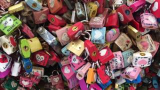 Love Locks at N Seoul Tower  Seoul Korea 🇰🇷 [upl. by Seyler]