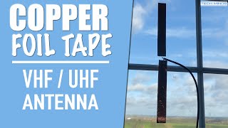 VHF  UHF ANTENNA MADE FROM COPPER TAPE [upl. by Jos]