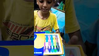 Wax Crayons 🖍 Stationary Kit Unboxing  Drawing Colours  Stationary Items shorts [upl. by Cuttler]