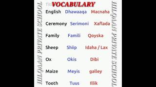 ku dhawaaqida erayada englishka Iyo macnaha  learn somali [upl. by Gass]