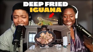 GOTDAMNZO Cook amp EAT DeepFried Iguana Tenders [upl. by Fritzsche]