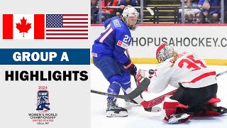 Canada vs USA Full Highlights  Group A  2024 Womens World Hockey Championship 482024 [upl. by Namrehs]