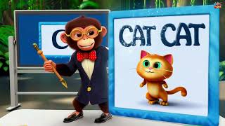 Learn Words with letter “C”  Monkey professor teaching English for kids  kids cartoon video tamil [upl. by Claudette]