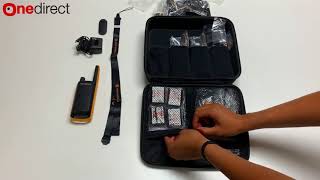 Motorola T82 Extreme walkie talkie  Quad pack unboxing [upl. by Atiuqa]