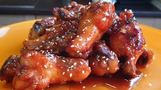 Chicken wings in honeysoy sauce with garlic and ginger [upl. by Gardell]