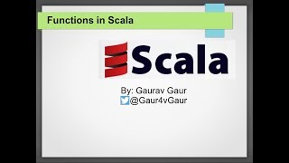 Functions in Scala [upl. by Denison]