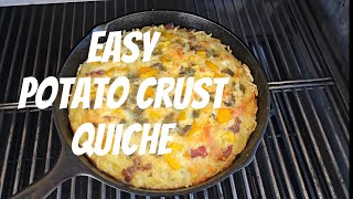 Easy Potato Crust Quiche Recipe Cheesy Savory and GlutenFree [upl. by Onitsuj984]