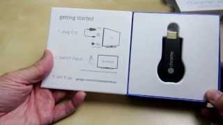 Google Chromecast Unboxing Setup and First Impressions [upl. by Hctub]