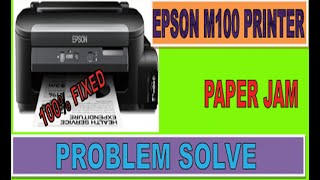 Epson M100 printer paper jam problem solve and double red light blinking [upl. by Nellda]