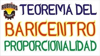 Teorema del Baricentro  Problemas Resueltos de Proporcionalidad Geométrica [upl. by Ferino]