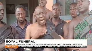 Royal Funeral Nkoranza Traditional Council postpones late Omanhemaas oneweek celebration Adom TV [upl. by Lenoel]