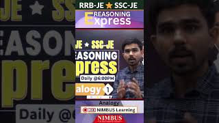 📢 महत्वपूर्ण सुचना By Neelesh Sir 📢 RRB JE 2024 Aspirant  RRB JE Reasoning Online Classes analogy [upl. by Eilyr]