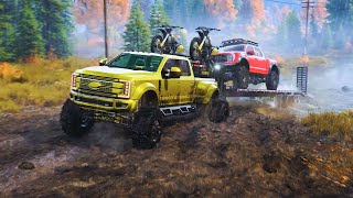 Modified Ford F350 Super Duty Flatbed Trailer F150 Raptor RSnowrunner [upl. by Belmonte]